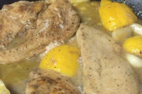 Lemon Garlic Crockpot Chicken